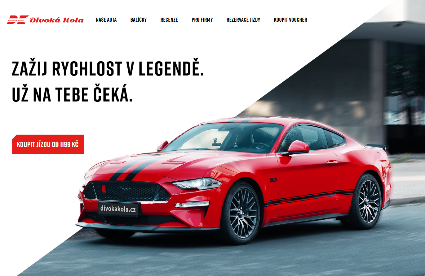 Divoká Kola – Ford Mustang, zážitkové jízdy